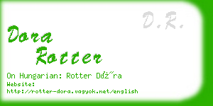 dora rotter business card